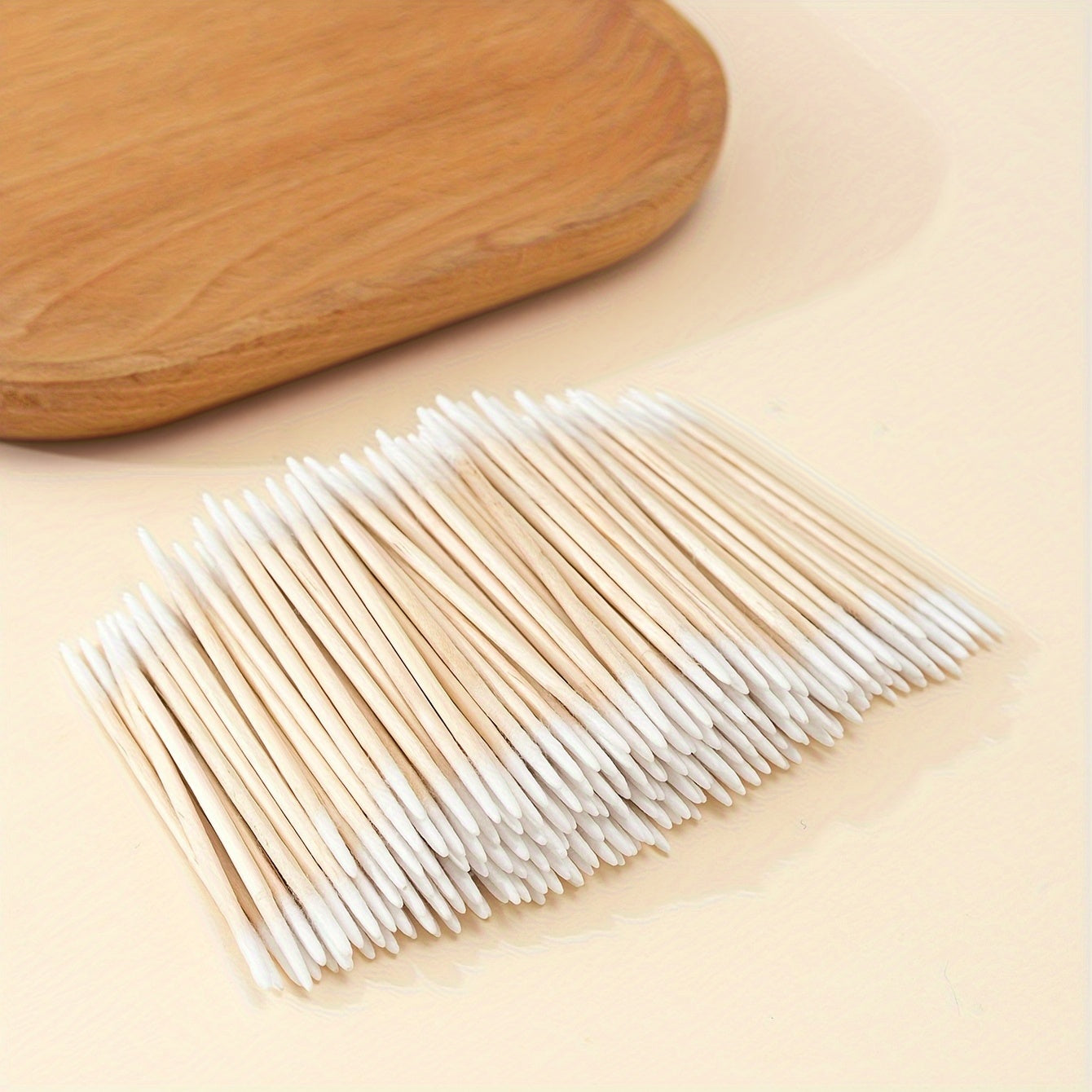 300/100pcs Precision Double Headed Cat Ear Cleaning Cotton Swabs - Multipurpose Pointed Tip Wooden Sticks for Pets, Humans, and Delicate Surfaces - Gentle, Reusable, and Sterilizable