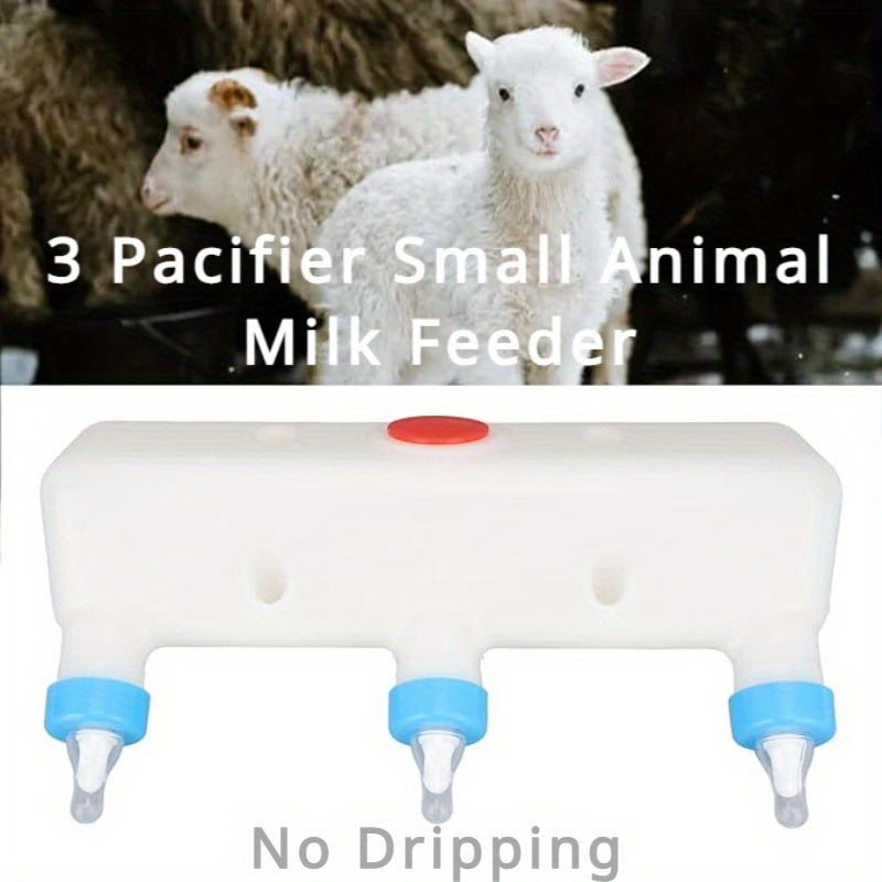 3 Pacifier Small Animal Milk Feeder - No Dripping - Farm Animal Feeding Device - Pet Feeding Bottle - Plastic Material