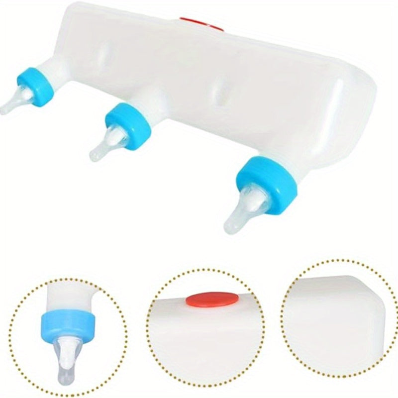 3 Pacifier Small Animal Milk Feeder - No Dripping - Farm Animal Feeding Device - Pet Feeding Bottle - Plastic Material