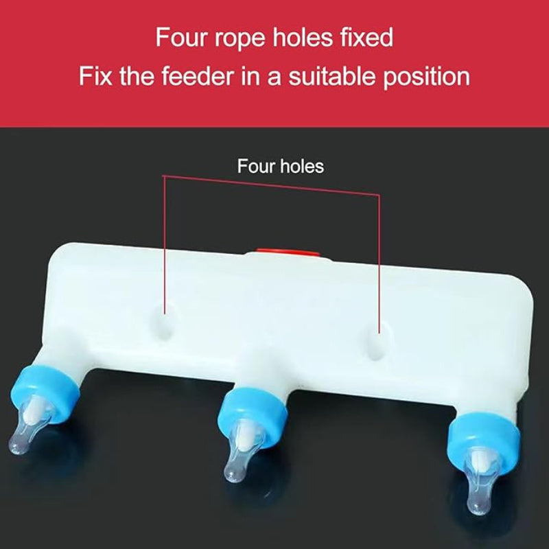 3 Pacifier Small Animal Milk Feeder - No Dripping - Farm Animal Feeding Device - Pet Feeding Bottle - Plastic Material