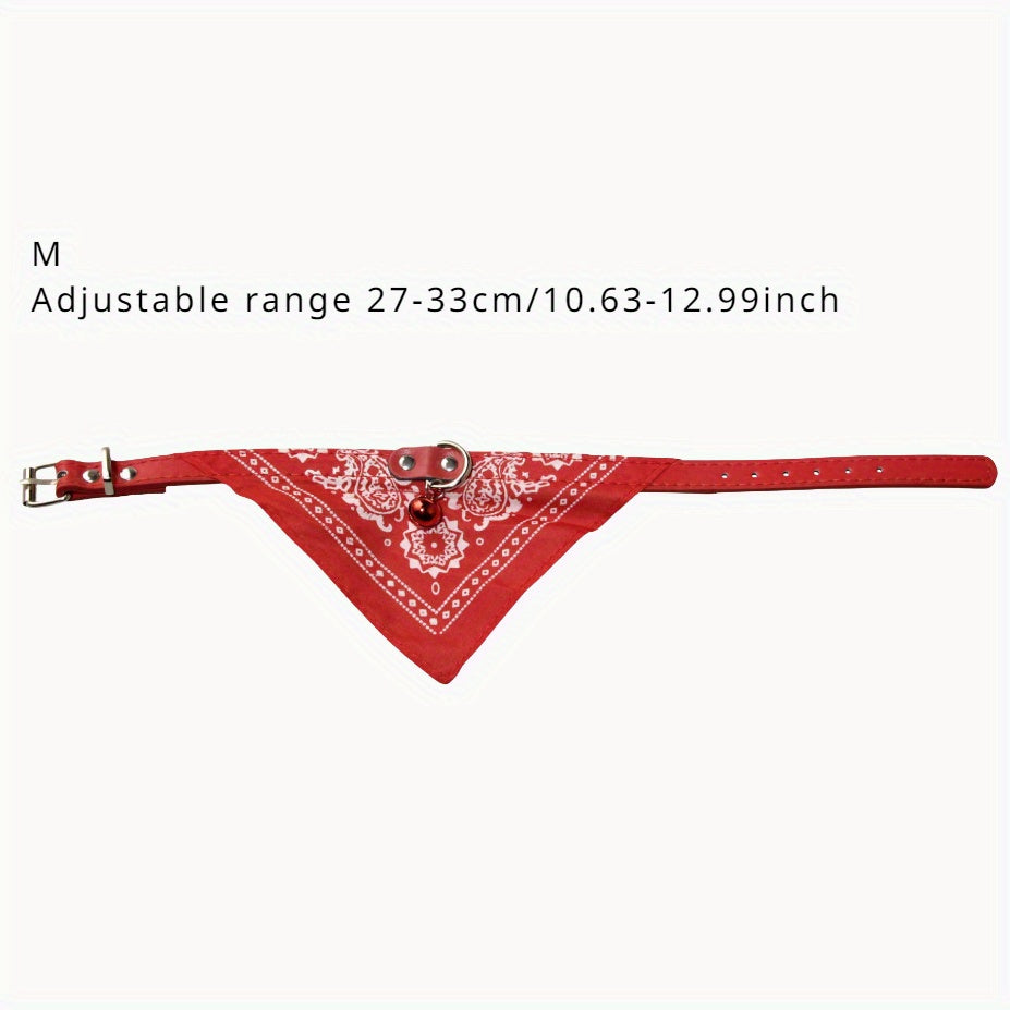 Fashionable Slip Martingale Pet Collar - Adjustable Cotton with Striped Bandana - Safe, Comfortable & Durable for Dogs & Cats (Multiple Colors)