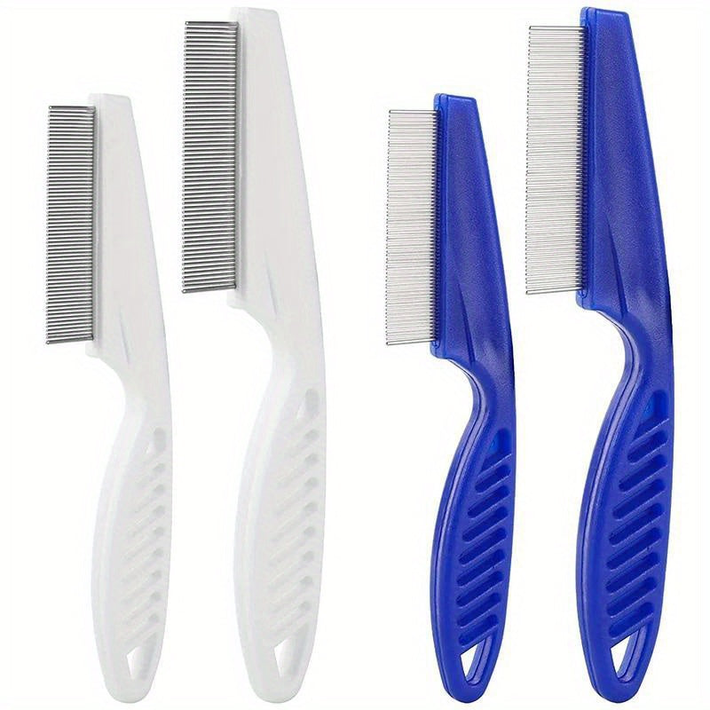 Stainless Steel Pet Grooming Brush for Small Animals - Gentle Deshedding Comb & Flea Remover, Ideal for Rabbits, Hamsters, Guinea Pigs - Durable, Rustproof Design