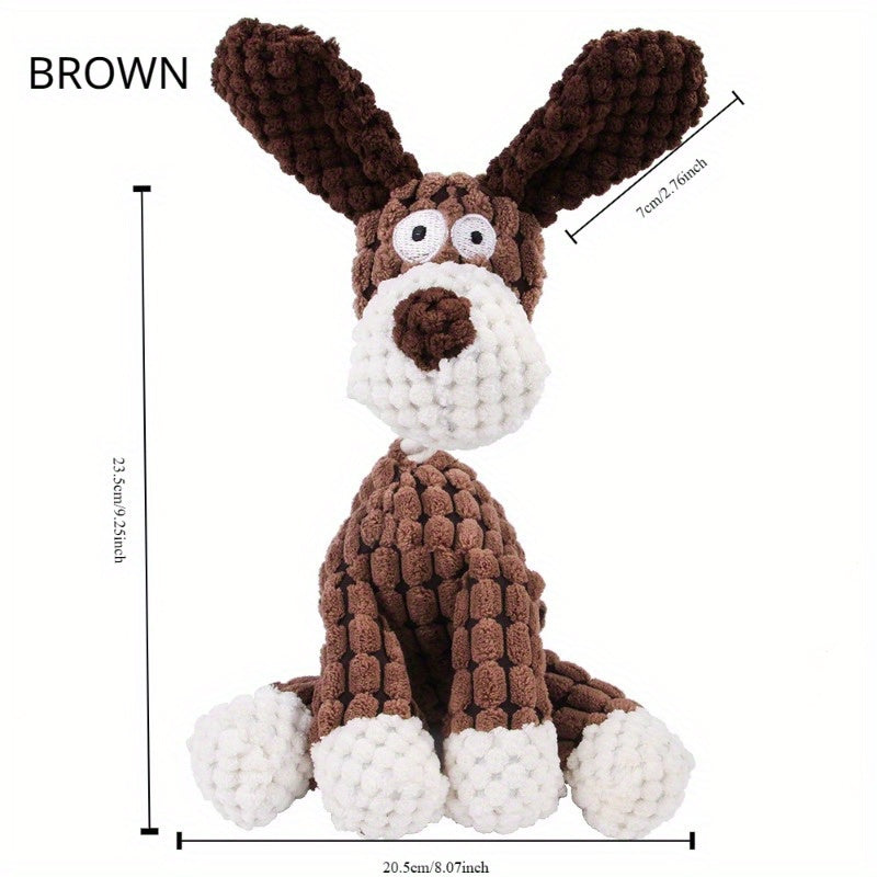 3pcs/1pc Dog Plush Toy-Cartoon Squeaky Pet Toy, Dog Chew Toy Puppy Toy, Perfect For Small & Medium Dogs, Stuffed Puppy Chew Toy For Indoor&Outdoor Play, Gift Toy For Pets