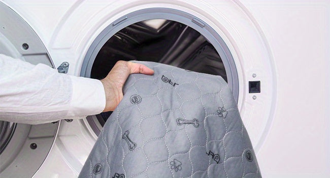 Washable & Reusable Dog Pee Pads - Leakproof Puppy Training Pads with Non-Slip Bottom, Quick-Absorbent Washable Layers & Bone Print Design (Grey/White) for Crate, Potty Training,, Post-Surgery - Multi-Use Pet Bed, Kennel
