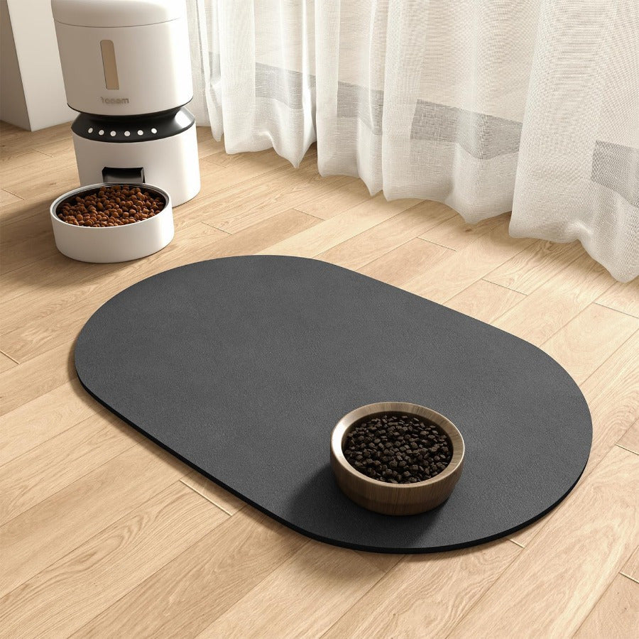 Absorbent Diatomaceous Pet Feeding Mat For Dogs - Quick Dry, No Stains, Easy To Clean Non-Slip Dog Food And Water Bowl Mat For Messy Eaters And Drinkers