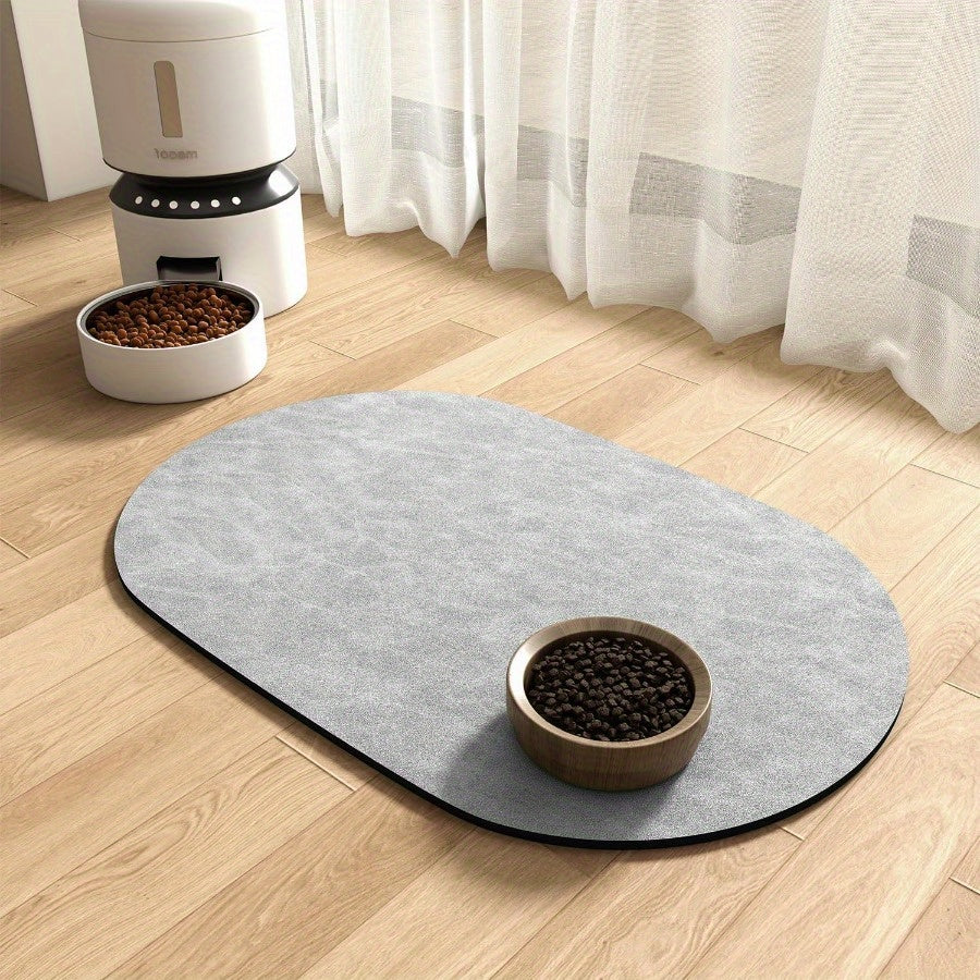 Absorbent Diatomaceous Pet Feeding Mat For Dogs - Quick Dry, No Stains, Easy To Clean Non-Slip Dog Food And Water Bowl Mat For Messy Eaters And Drinkers