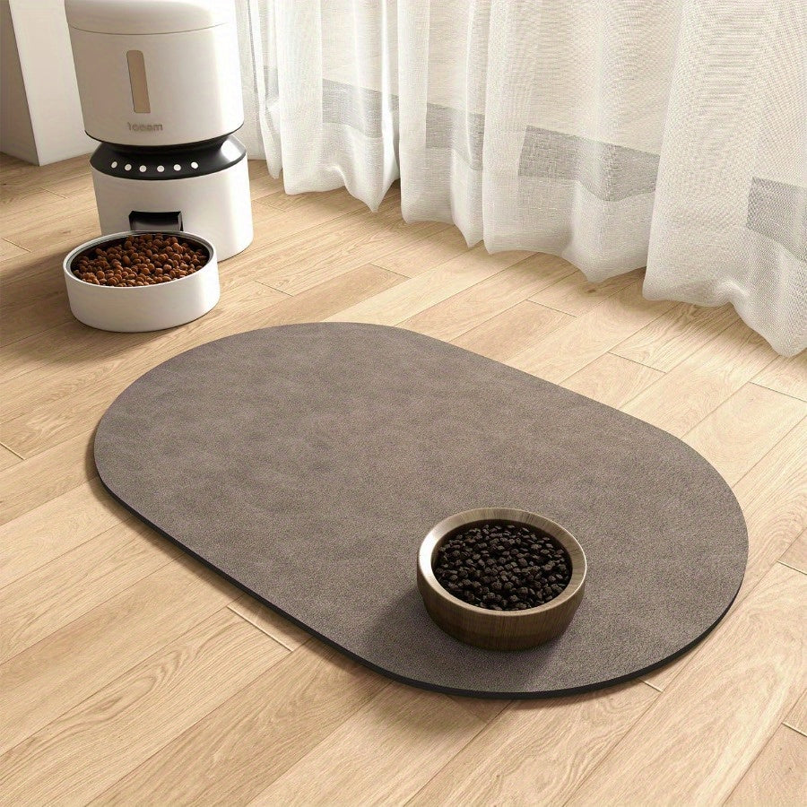 Absorbent Diatomaceous Pet Feeding Mat For Dogs - Quick Dry, No Stains, Easy To Clean Non-Slip Dog Food And Water Bowl Mat For Messy Eaters And Drinkers