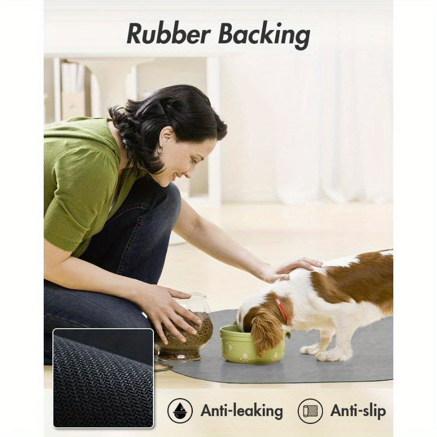 Absorbent Diatomaceous Pet Feeding Mat For Dogs - Quick Dry, No Stains, Easy To Clean Non-Slip Dog Food And Water Bowl Mat For Messy Eaters And Drinkers