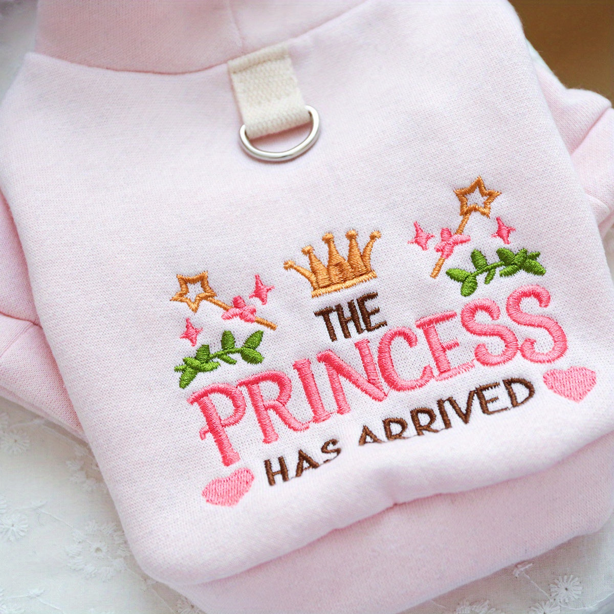 Princess-Themed Hoodie for Pets, 100% Polyester, All-Season Knit Fabric Dog Hooded Sweatshirt, Pullover Design, with Hand Wash Only, for Small Breeds, Ideal Christmas Gift