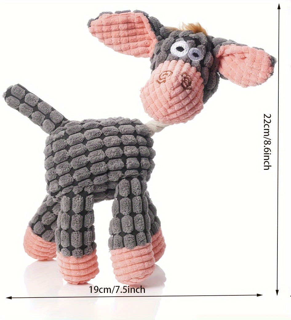 3pcs/1pc Dog Plush Toy-Cartoon Squeaky Pet Toy, Dog Chew Toy Puppy Toy, Perfect For Small & Medium Dogs, Stuffed Puppy Chew Toy For Indoor&Outdoor Play, Gift Toy For Pets