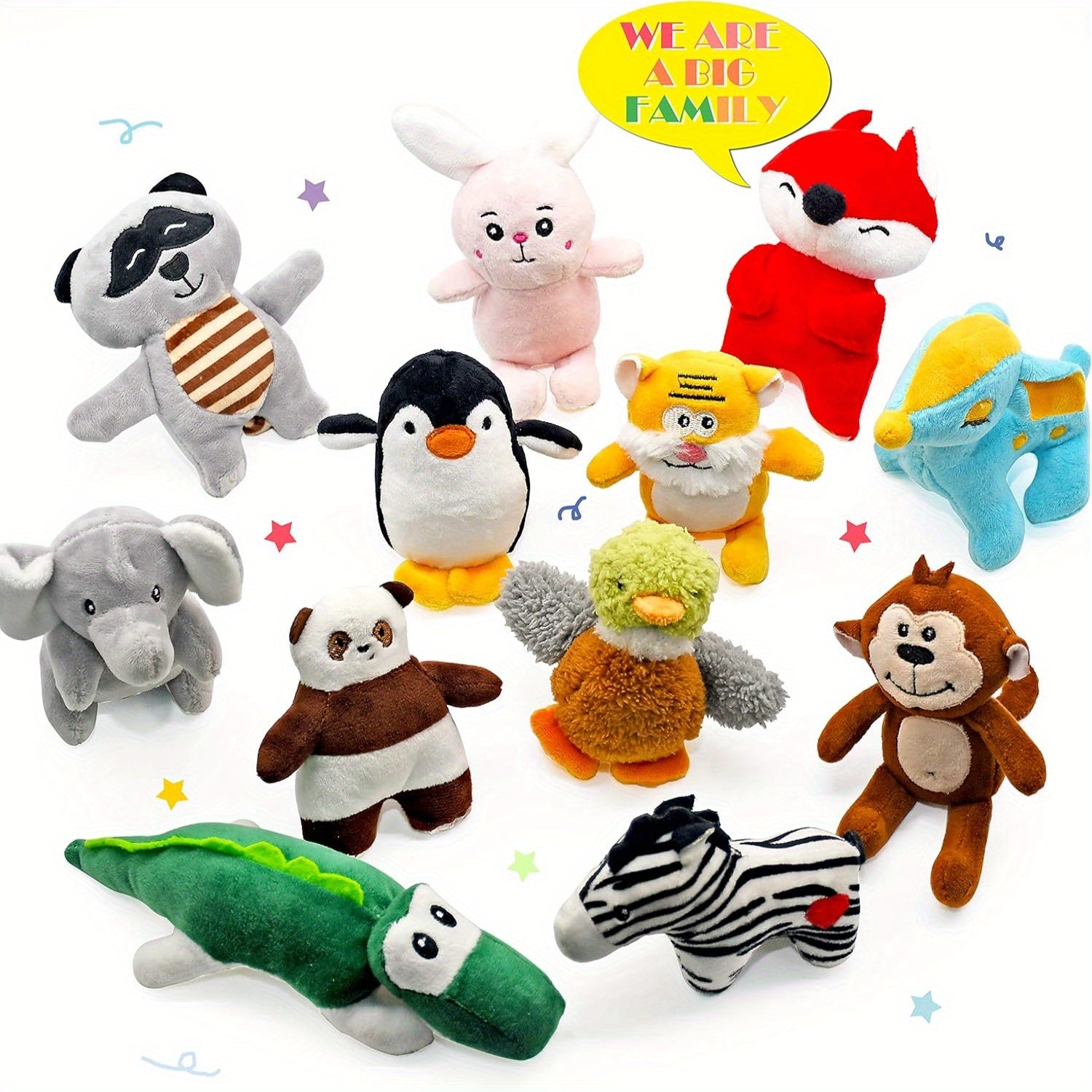 SHARLOVY Dog Squeaky Toys, Stuffed Animal Puppy Toys, Cute Chew Toys for Dog Teething Toys, Pet Toys for Small to Medium Dogs, Soft Dog Toys, Plush Dog Toy Pack 12in Gift Box
