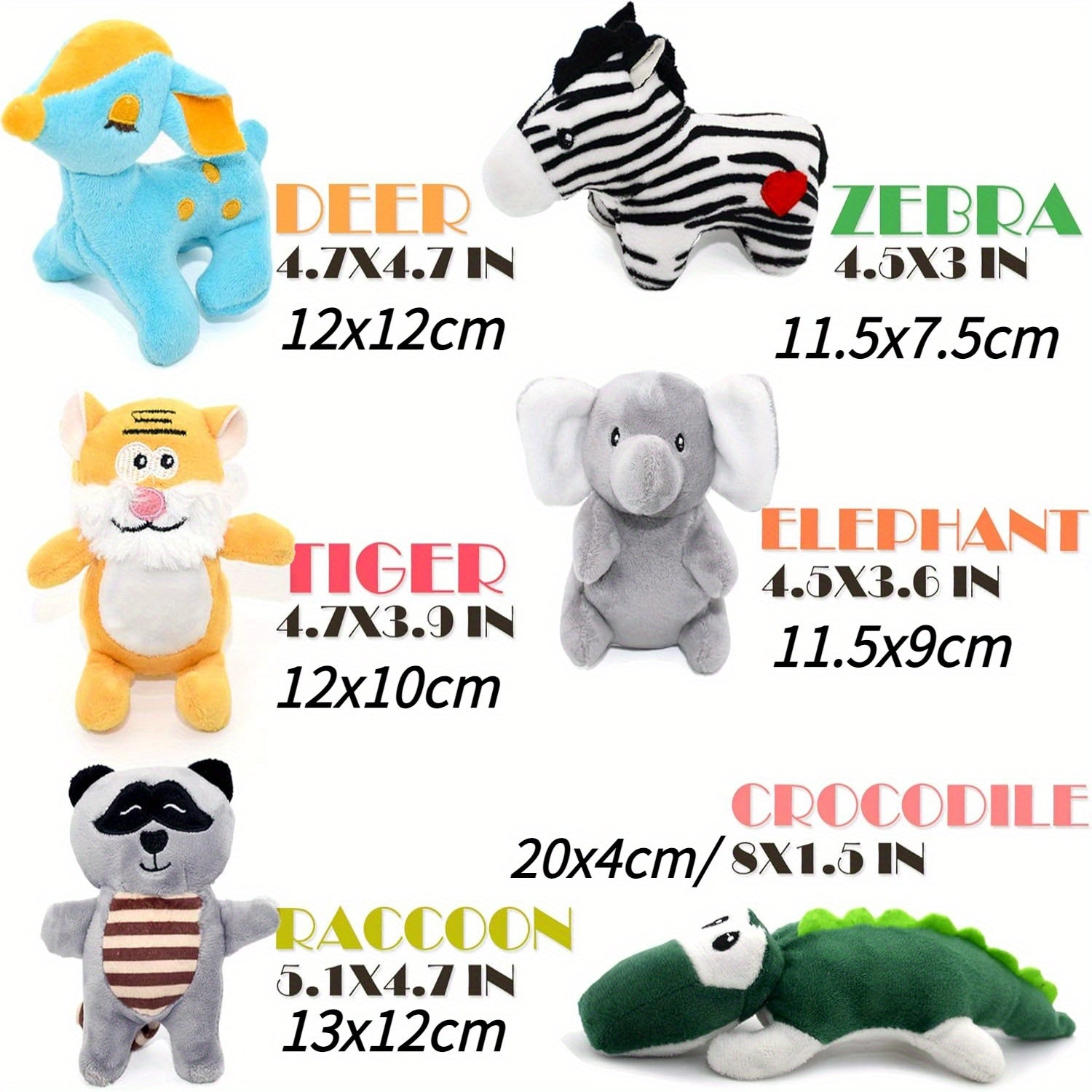 SHARLOVY Dog Squeaky Toys, Stuffed Animal Puppy Toys, Cute Chew Toys for Dog Teething Toys, Pet Toys for Small to Medium Dogs, Soft Dog Toys, Plush Dog Toy Pack 12in Gift Box