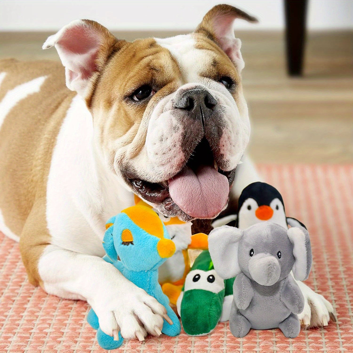 SHARLOVY Dog Squeaky Toys, Stuffed Animal Puppy Toys, Cute Chew Toys for Dog Teething Toys, Pet Toys for Small to Medium Dogs, Soft Dog Toys, Plush Dog Toy Pack 12in Gift Box