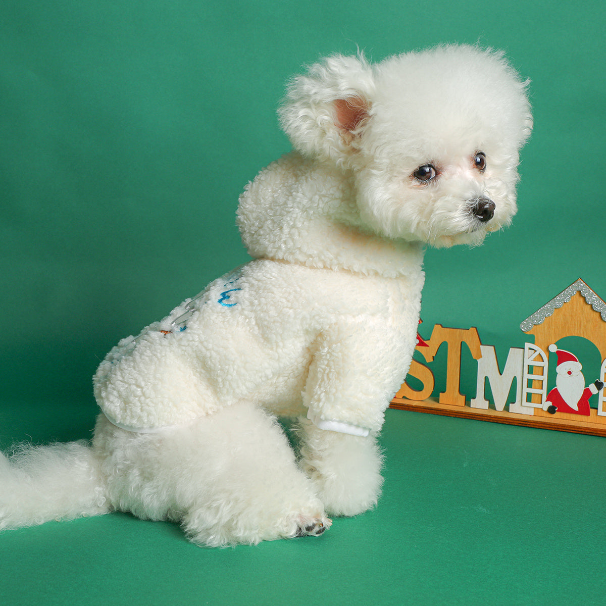 Snowman Paw Print Dog Vest - All-Season Knit Polyester Coat with Press Button Closure for Small Breeds - Festive Christmas Pet Apparel for Chihuahua, Pomeranian, Teddy Dogs