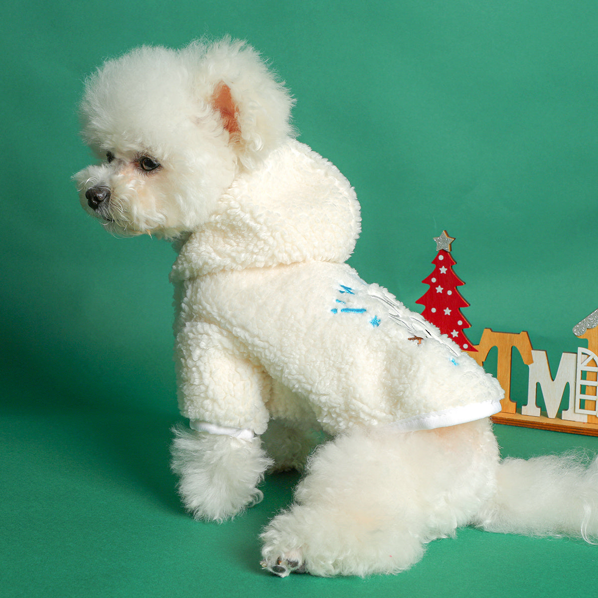 Snowman Paw Print Dog Vest - All-Season Knit Polyester Coat with Press Button Closure for Small Breeds - Festive Christmas Pet Apparel for Chihuahua, Pomeranian, Teddy Dogs