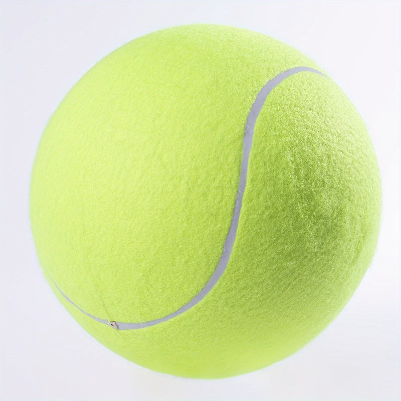 1pc Interactive Giant 9.5" Dog Tennis Ball -Durable, Bouncy, Training Aid For Small To Medium Breeds, Pet Toys Funny Outdoor Sports Ball, Encouraging Active Playtime And Exercise, Perfect For Pet Owners Shipped Deflated