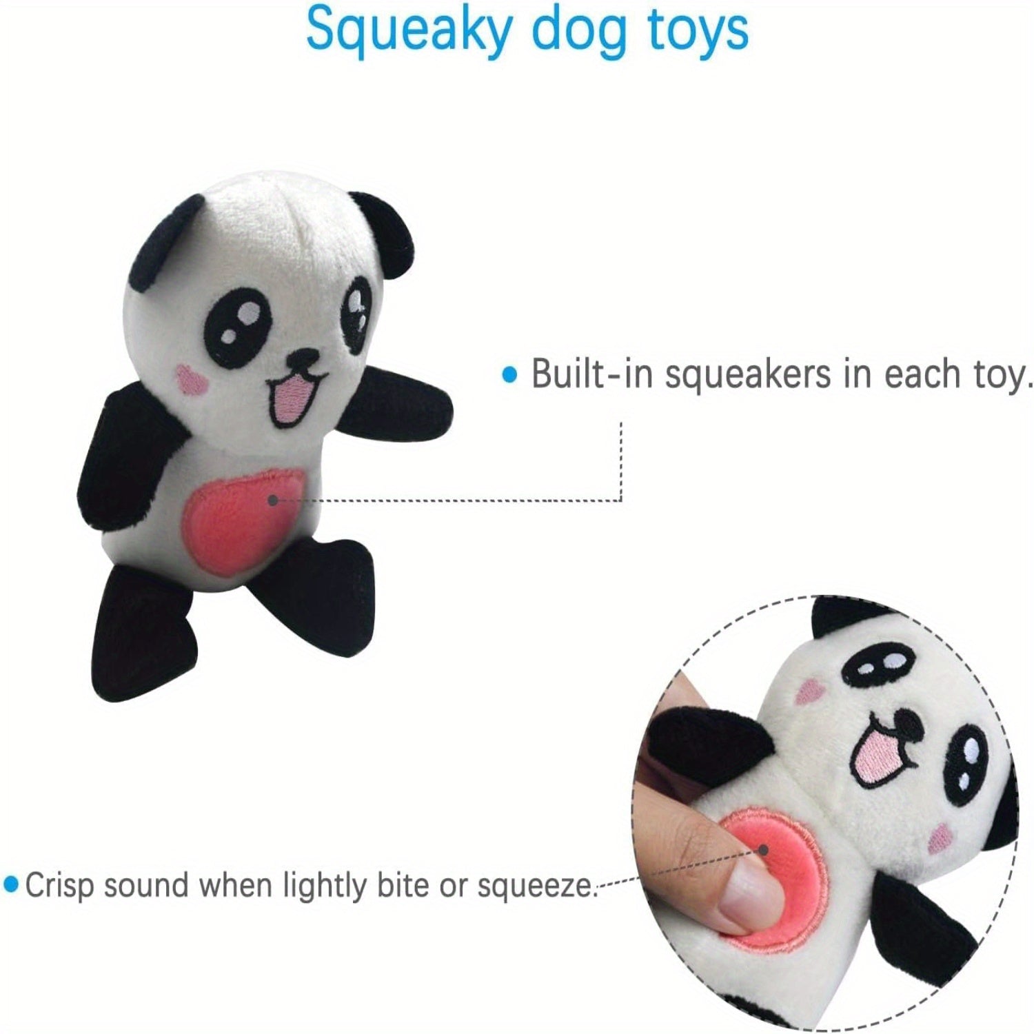3/12 Dog Toys Bulk With Squeakers, Cute Soft Pet Toy For Small Medium Size Dogs, Magic Props Small Stuffed Puppy Chew Toys, SANDY Squeaky Plush Dog Toy Pack For Puppy
