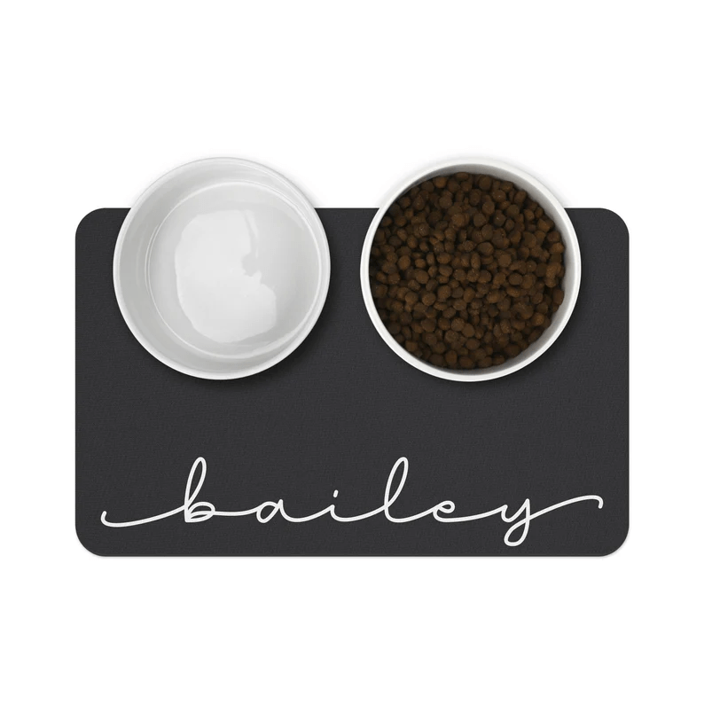 Customizable Pet Feeding Mat with Laser Engraving - Personalized "Simba" Design, Durable & Stylish Dog Bowl Placemat for Pet Owners