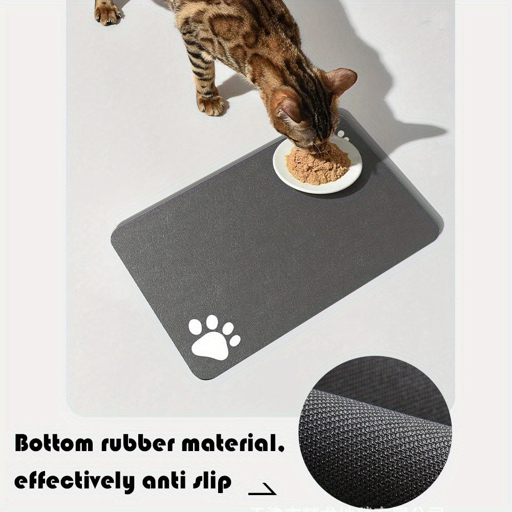 Large Customizable Diatom Mud Pet Feeding Mat with Non-Slip Rubber Backing for Dogs - Durable, Easy to Clean, and Slip-Resistant
