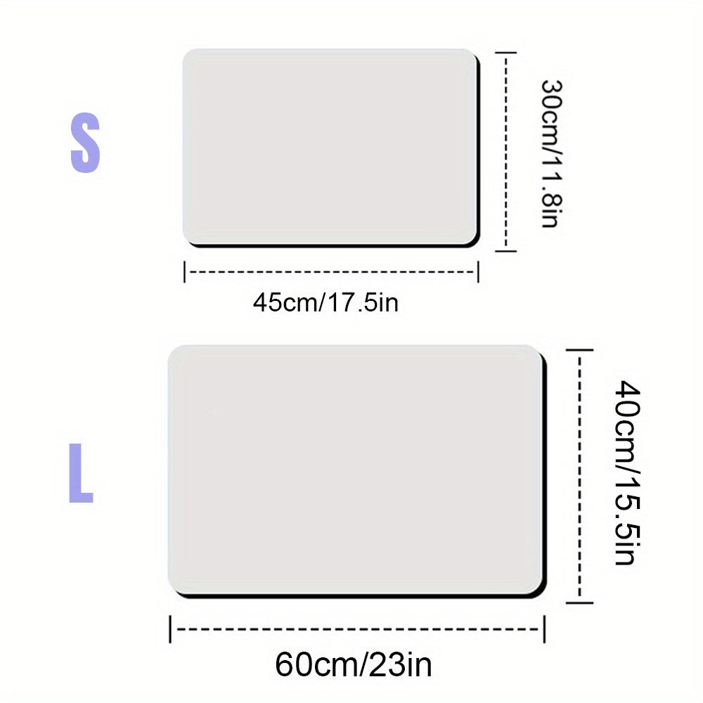 Large Customizable Diatom Mud Pet Feeding Mat with Non-Slip Rubber Backing for Dogs - Durable, Easy to Clean, and Slip-Resistant