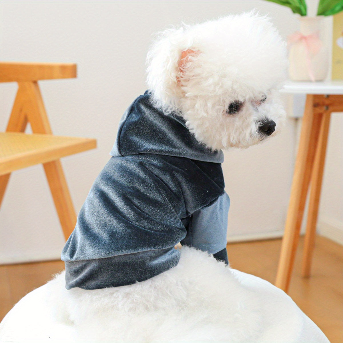 1pc Cozy Fleece Hoodie for Small Dogs - Warm & Comfortable Autumn/Winter Pet Apparel in Pink, Soft Polyester Knit Design for Cold Weather, Indoor Pet Hoodie | Stylish Dog Outfit | Comfortable Petwear, Dog Sweater