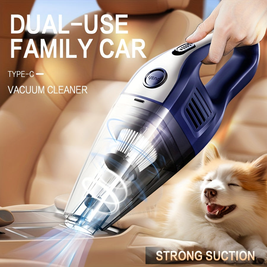 Car Vacuum Cleaner 5000pa Strong Suction, Powerful Handheld Wireless Vacuum Cleaner, USB Charging Long Working, Car Accessories For Men Women, Suitable For Cars, Homes, Offices, Pet Hair Cleaning