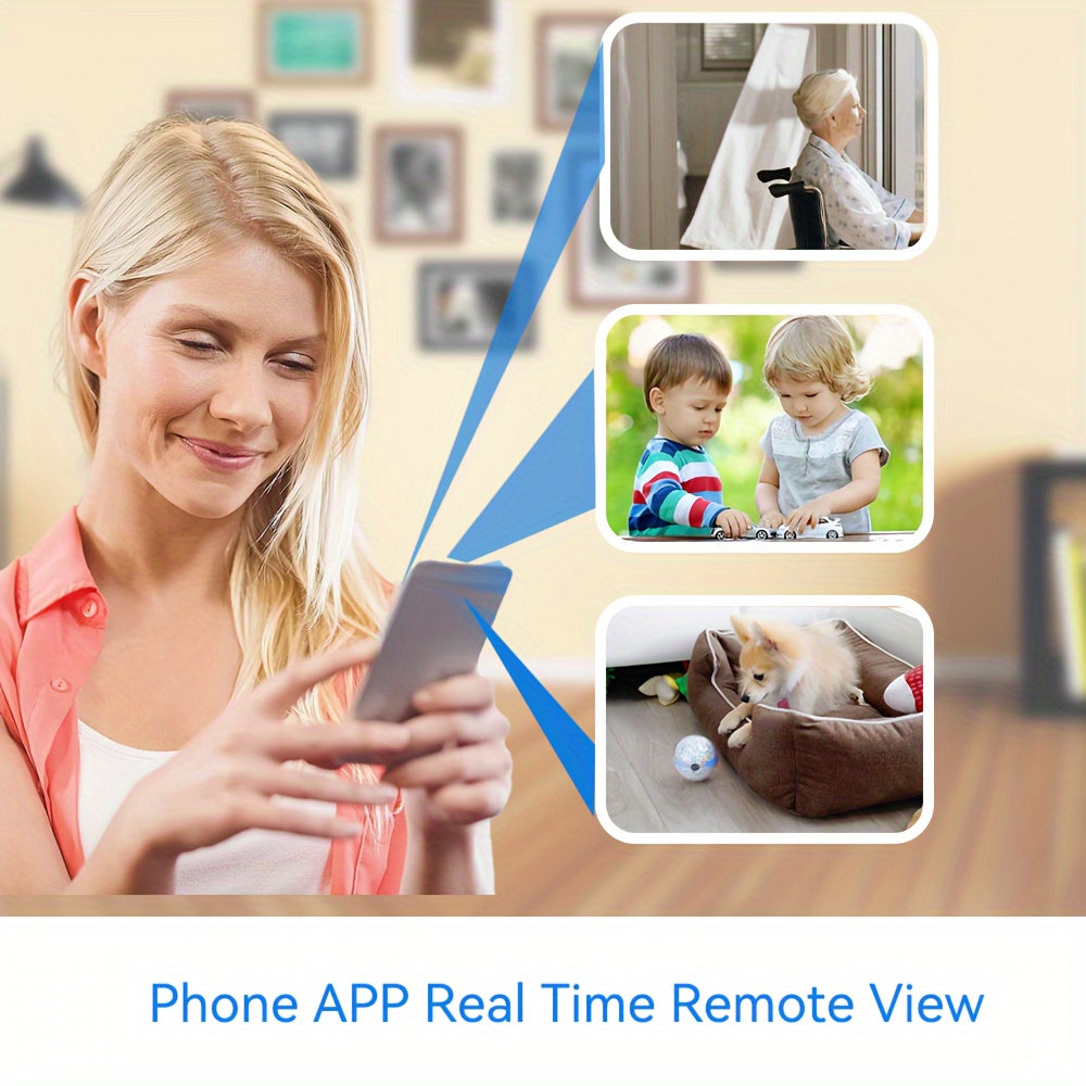 Landshine WiFi Security Camera - Motion Detection, Night Vision & USB Charging - Indoor Surveillance for Pets, Youngsters, Nanny with App Control