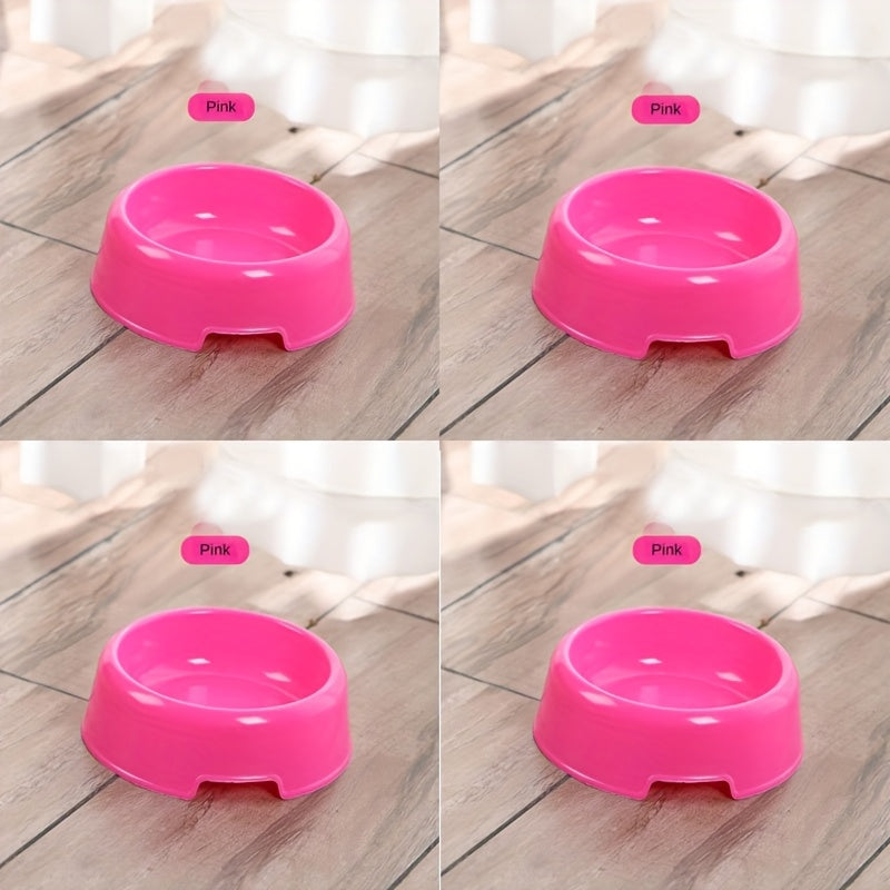 Stackable Plastic Cat and Small Dog Bowls - Pet Feeding/Water Bowls for Cats and Chihuahuas - Classic American Style Pet Food Dish - Set of Multiple Basic Animal Feeders