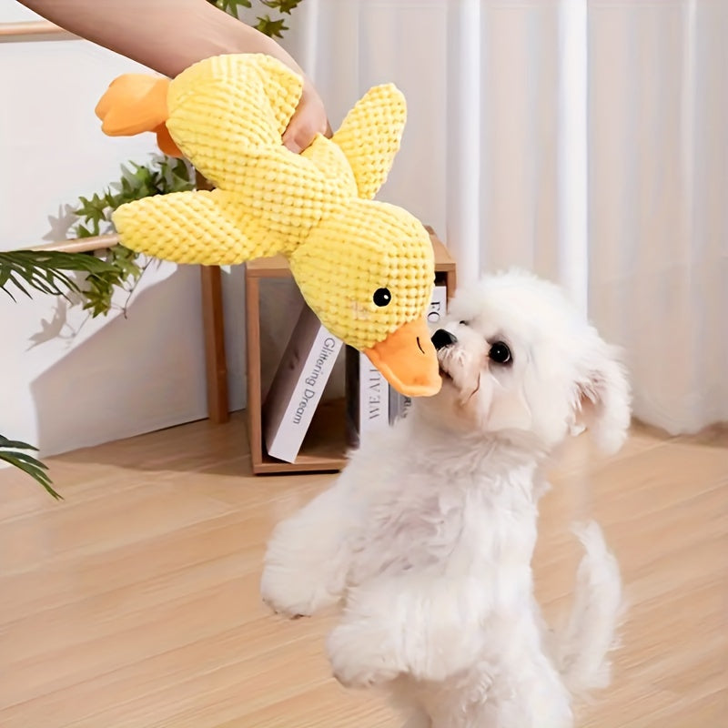 Squeaky Plush Duck Dog Toy - Durable Chew and Play Companion for Medium Breeds, Soft Interactive Pet Toy