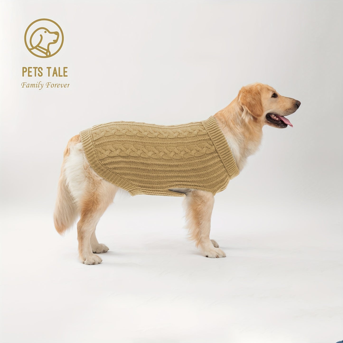 PETS TALE Dog Sweater Cable-Knit Pullover with Chain Detailing & Tag - Machine Washable Cozy Winter Sweater for Small, Medium & Large Breeds, Navy Blue, Dog Sweater for Small Dogs, Durable Petwear