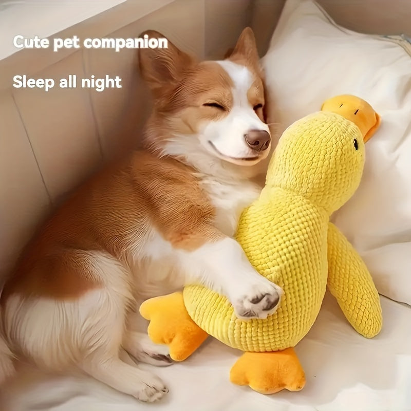 Squeaky Plush Duck Dog Toy - Durable Chew and Play Companion for Medium Breeds, Soft Interactive Pet Toy