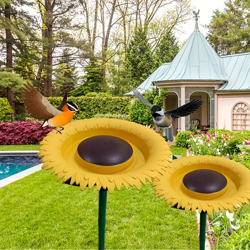 Sunflower Bird Feeder for Outdoor Garden - Durable PP Material, Perfect for Festive Yard Decor & Attracting Birds