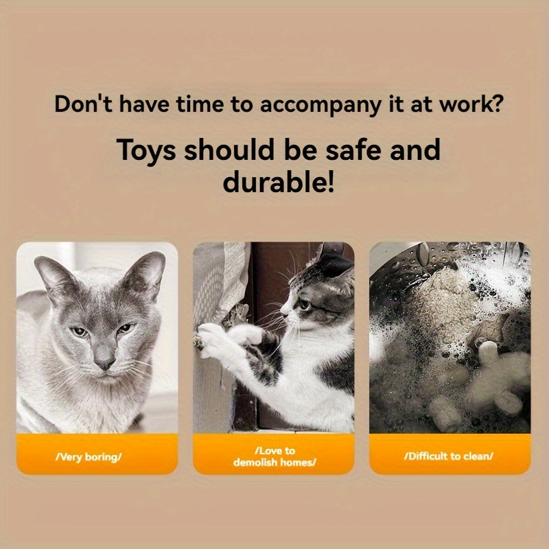 Smart Interactive Pet Toy - Rechargeable Rolling Ball for Dogs & Cats, USB, Silicone Material