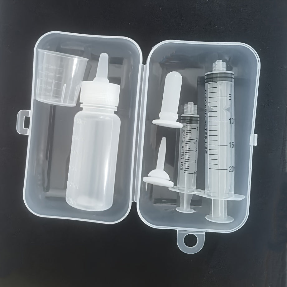Complete Youngsters Kitten Nursing Kit - Soft Silicone Pet Feeding Bottle & Syringes with Measurement Markings, Includes Spare Soothing Items & Washcloth - Ideal for Cats