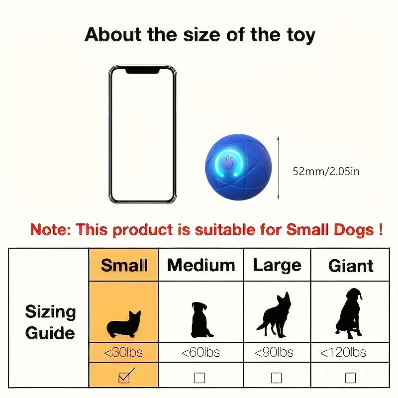 Interactive Gravity Bouncing Dog Toy - a Durable Chew Ball with an Automatic Teasing Feature, Rechargeable Lithium Polymer Battery, an Electric Pet Toy for Dogs to Entertain Themselves.