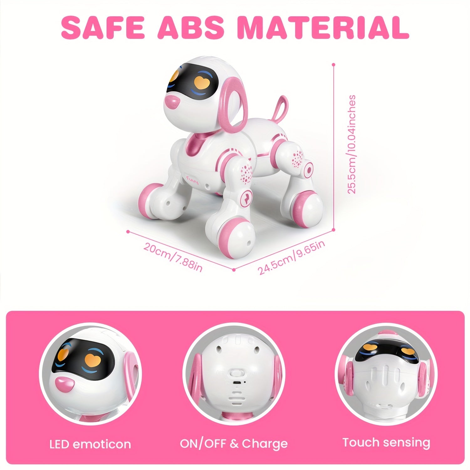 FUUY Robot Dog Toy for Kids, singing and dancing interactive companion pet Pet  toy dogs Gifts for boys and girls aged 3 4 5 6 years old