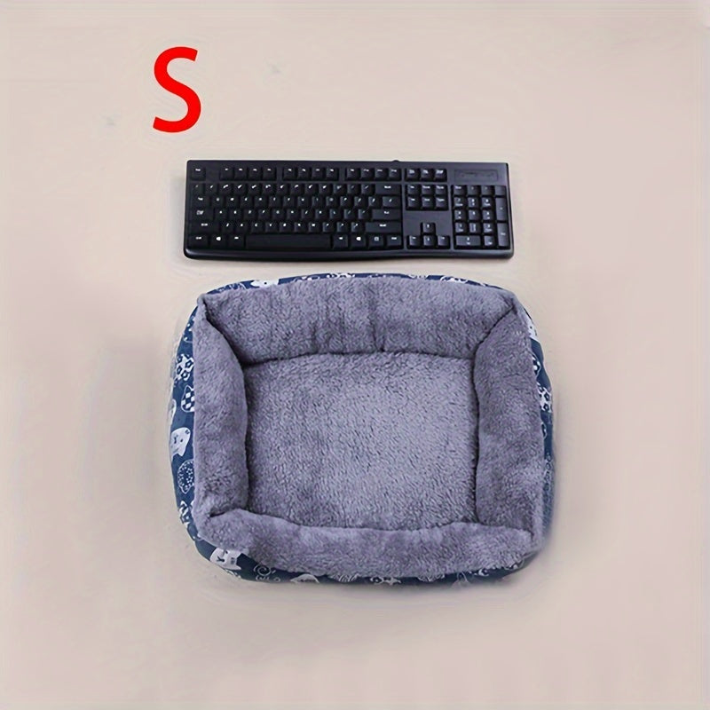 1pc Cozy Pet Bed, Plush Polyester Fiber Dog Nest, Non-Assembled, Warm Thick Pad for Medium Dogs, Comfortable Sleeping Kennel for Golden Retrievers and Small Breeds
