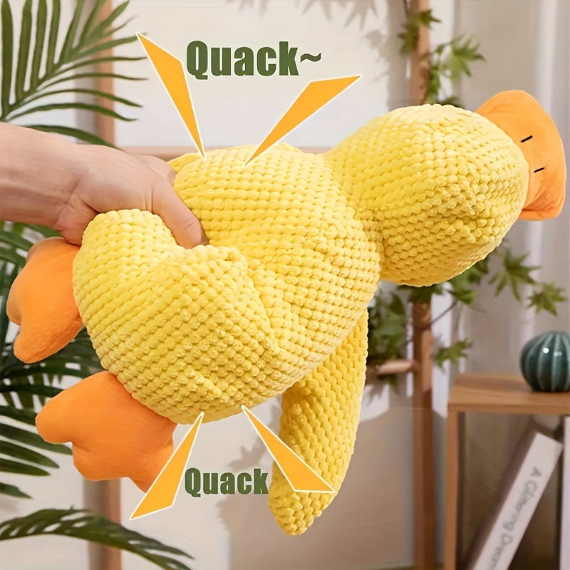 Squeaky Plush Duck Dog Toy - Durable Chew and Play Companion for Medium Breeds, Soft Interactive Pet Toy