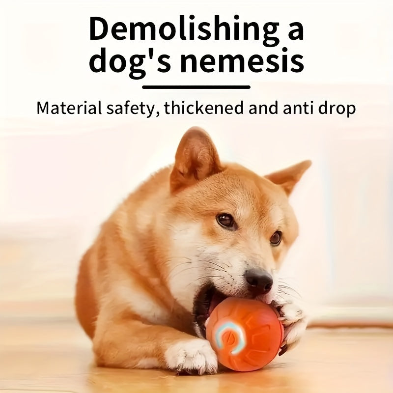 Interactive For Smart Dog Chew Ball - Durable, Automatic Rolling & Gravity-Activated PET Toy for Small to Medium Breeds, USB Rechargeable