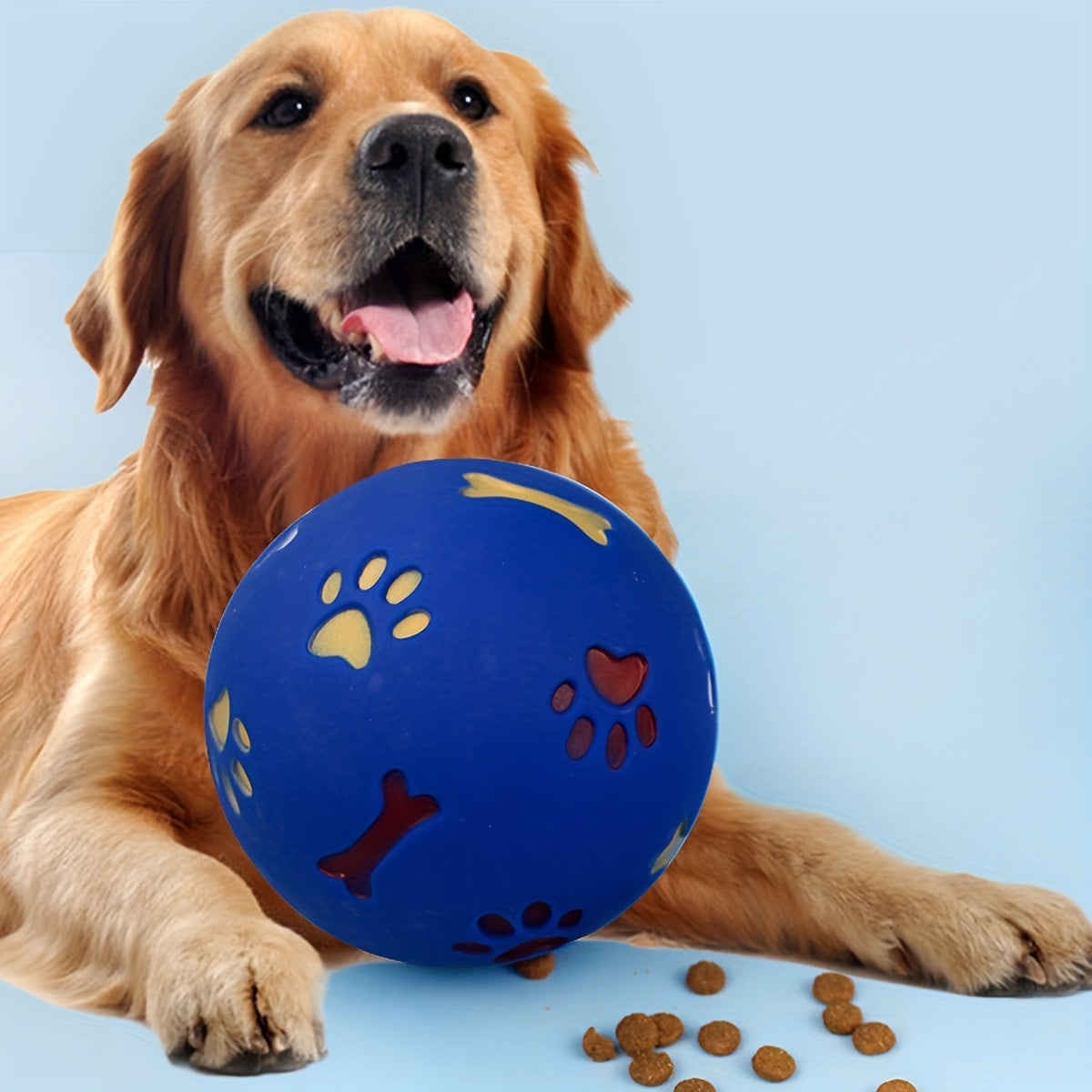 1pc Interactive Pet Toy Ball - Interactive Dog Chew Toy for Long-Lasting Fun, Leak Food Puzzle to Challenge and Engage, Intelligent Training Tool for Mental Stimulation - Essential Dog Toy Supplies for Pet Owners