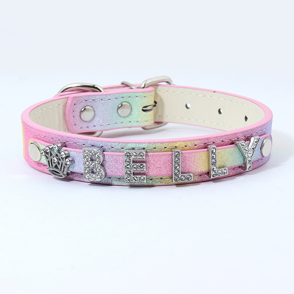 Personalized Small Dogs Chihuahua Collar with Bling Rhinestone Puppy Dog Collars Custom Cat Necklace Free Name Charms Pet Accessories