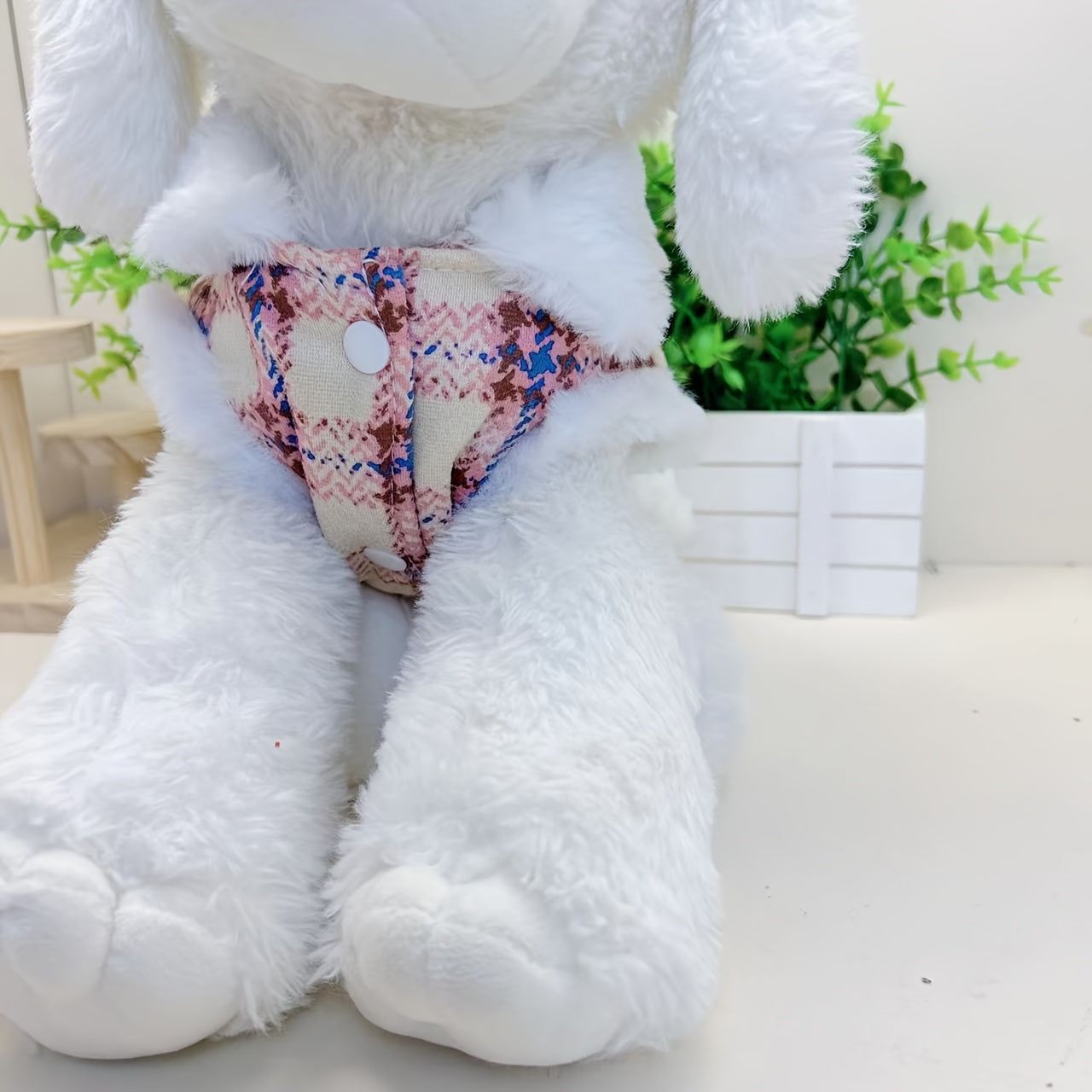 Quilted Plaid Dog Winter Coat - Super Warm, Ultimate Cold-Proof - With Traction Ring for Easy Handling - Perfect for Pets, Ideal for Chilly Days