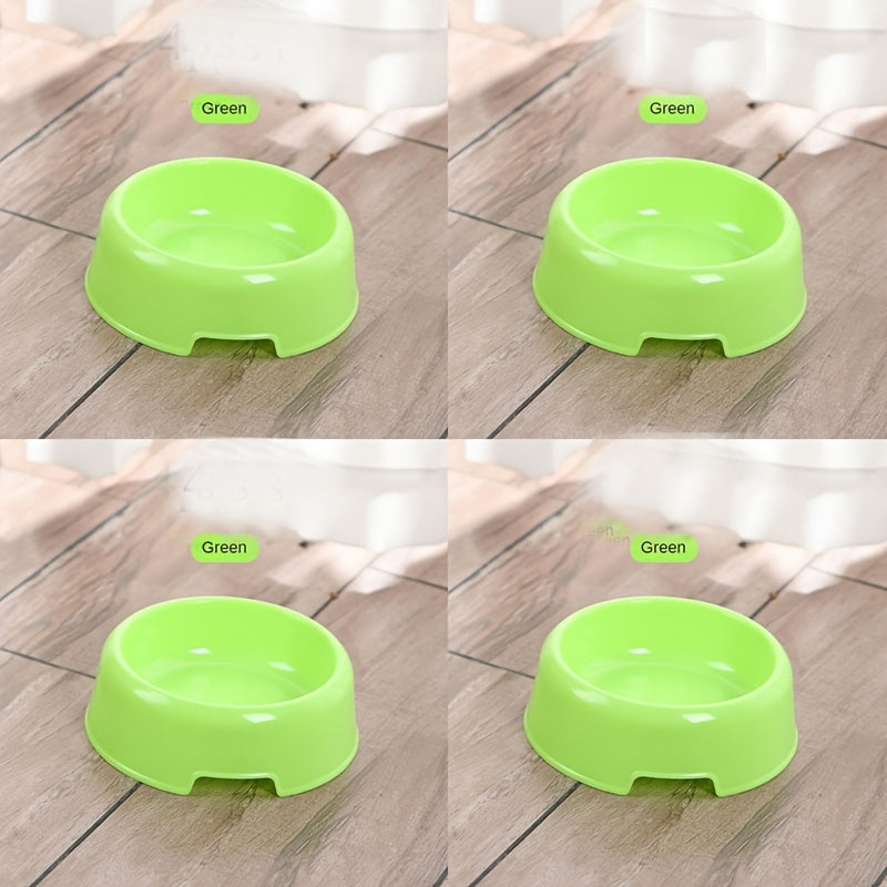 Stackable Plastic Cat and Small Dog Bowls - Pet Feeding/Water Bowls for Cats and Chihuahuas - Classic American Style Pet Food Dish - Set of Multiple Basic Animal Feeders