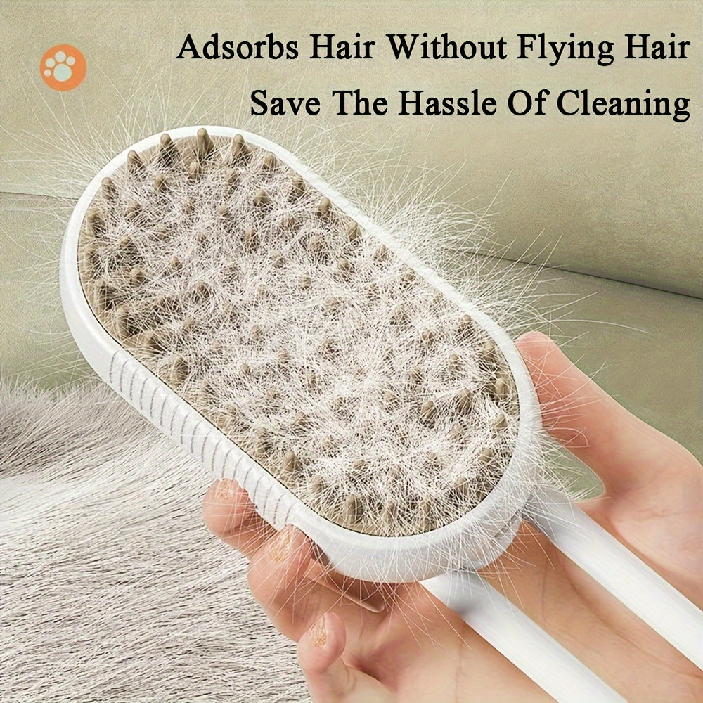 No-rinse cleaning brush for pets, steam fluff removal massage comb, pet bath brush, pet automatic hair removal spray and anti-static massage comb for dog and cat grooming