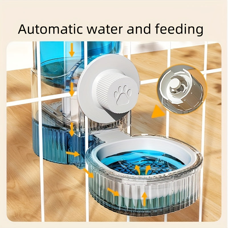 40.58oz Large Capacity Hanging Pet Feeder and Water Dispenser, Suitable for Rabbits, Cats, Dogs, and Other Pets