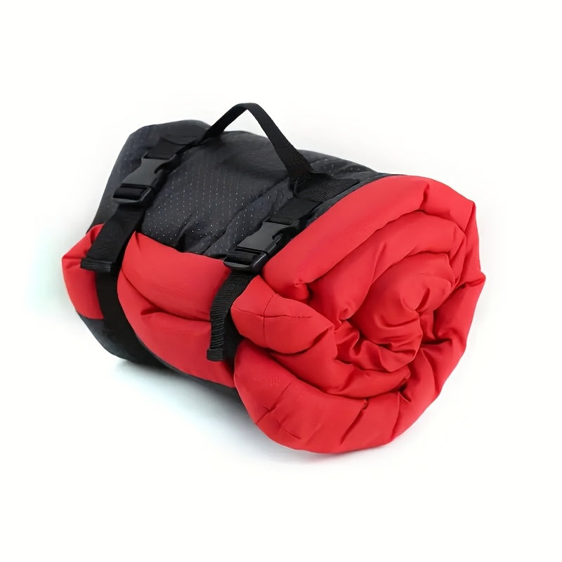 1pc Waterproof Polyester Dog Mat for Large Breeds - Portable Pet Bed with Carry Straps for Travel and Outdoor Use, Ideal for Small, Medium, and Large Dogs