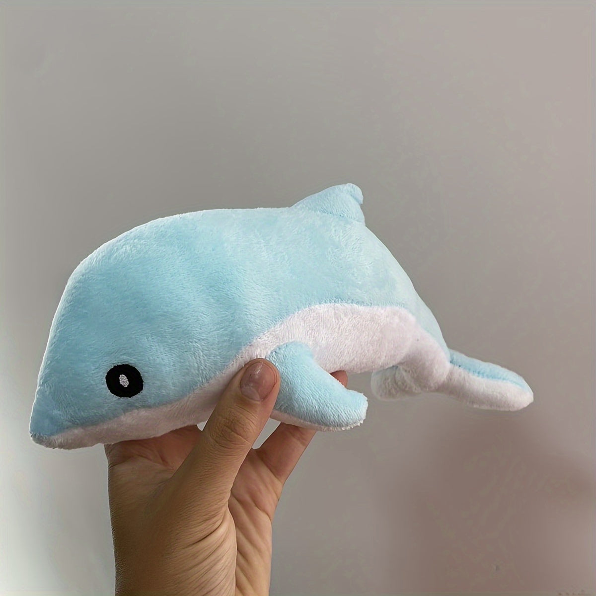 1pc Couple'S Dolphin Plush Toy - Soft and Durable Fabric Pet Toy for Interactive Play, Medium Breed Recommendation, Uncharged, No Battery Required