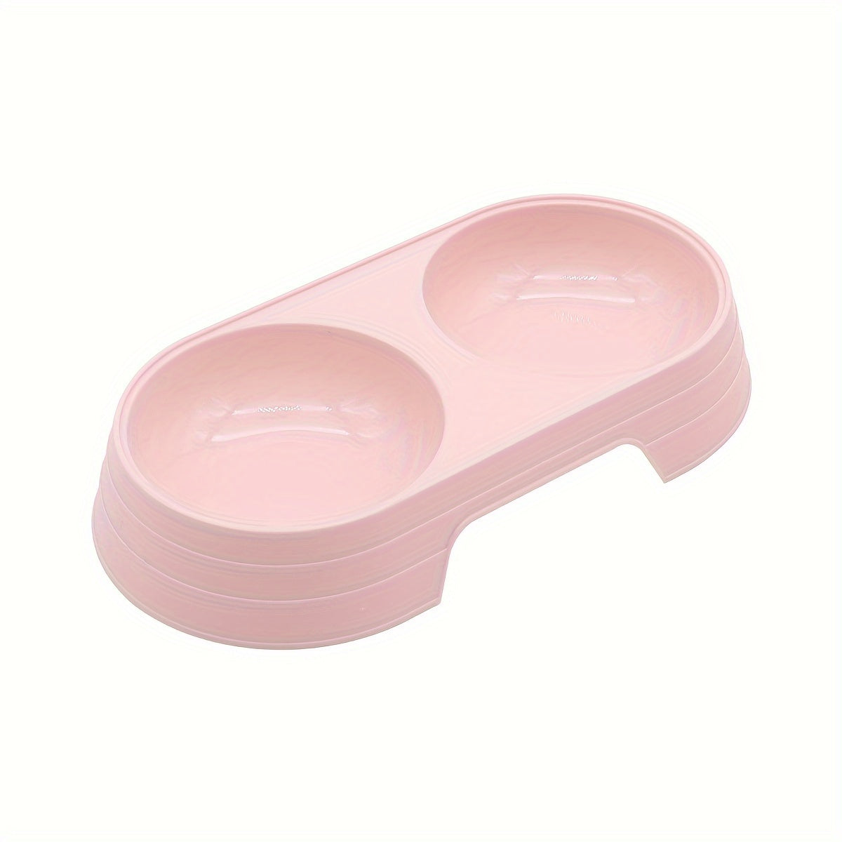Dual Cat Feeder Bowls - Integrated Food & Water Station for Cats, Durable PP Material, 2-in-1 Design with Multiple Compartments, Available in Purple, Yellow, Pink, and Greenish-Blue, Perfect for Indoor Cat Feeding, Pet Water