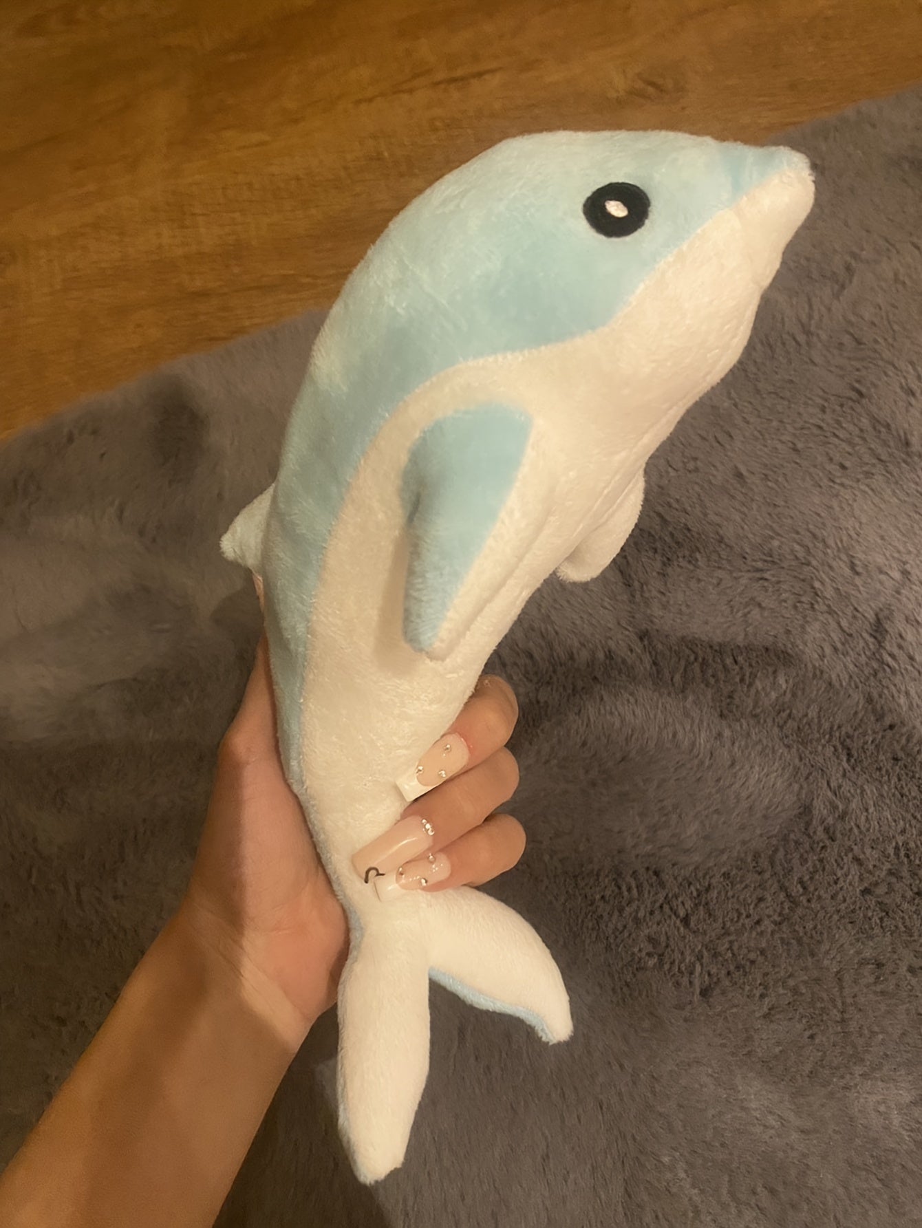 1pc Couple'S Dolphin Plush Toy - Soft and Durable Fabric Pet Toy for Interactive Play, Medium Breed Recommendation, Uncharged, No Battery Required