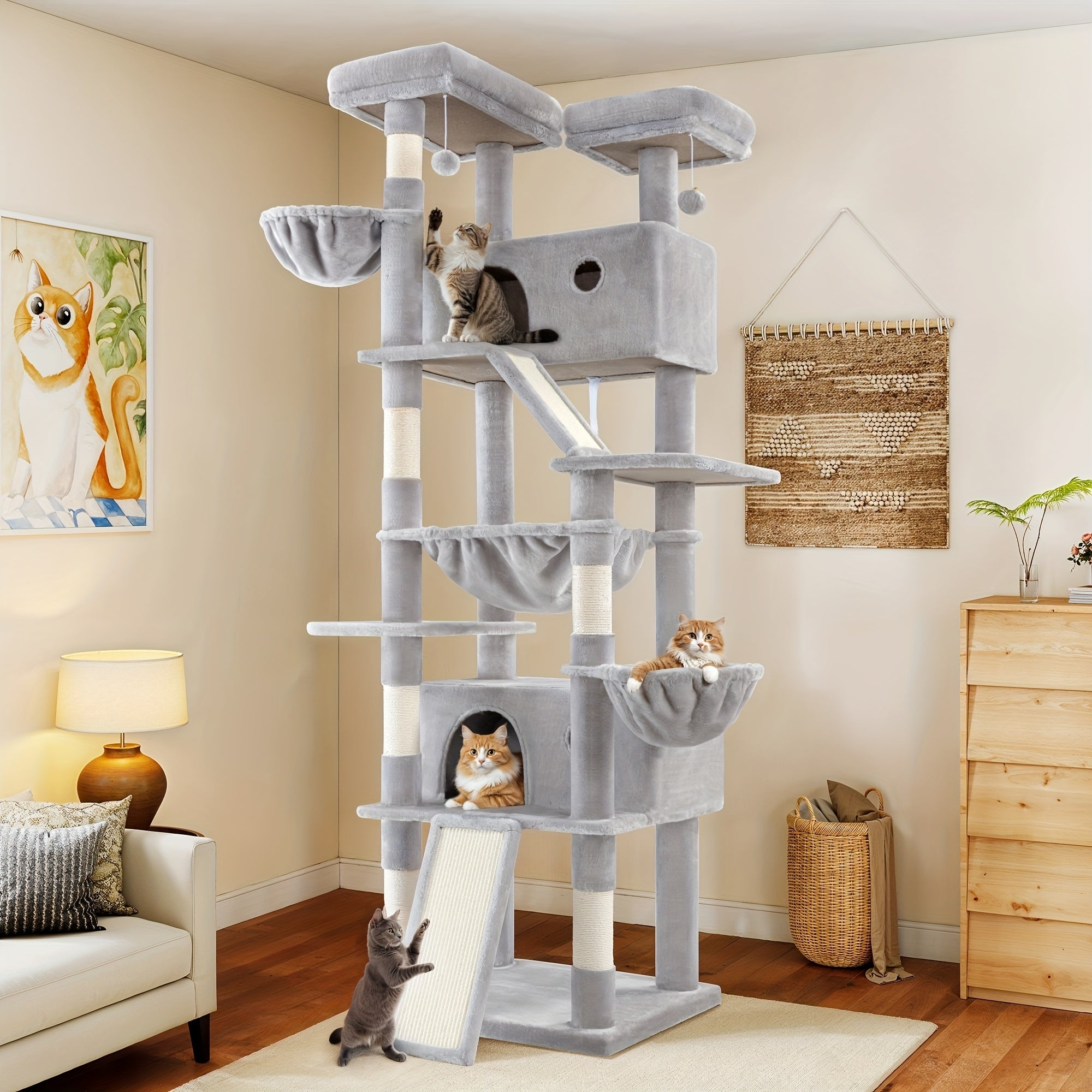 Multi-Level Cat Tree Tower for Indoor Cats